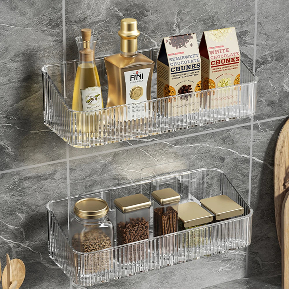 Bathroom Storage Rack Wall Mounted Toilet Washroom Washroom Washbasin Wall Organizing Storage Basket Qme