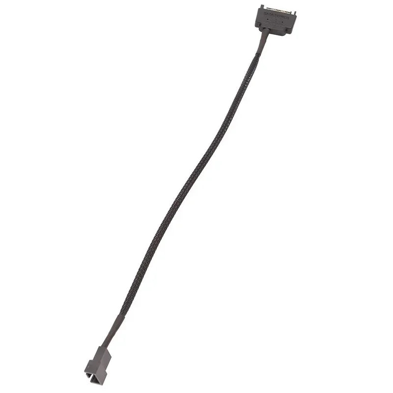 Black Sleeved 30cm Cooler Cooling Fan Splitter Power Cable 12V 4-Pin To 6 Port 3Pin/4Pin Connector for Molex IDE Computer PC DIY Qme