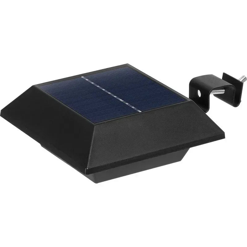Outdoor LED Solar Street Light Security Flood Light, Waterproof White / Warm 12 LEDs Auto On/Off Dusk to Dawn, for Patio, Door Qme Black white Light