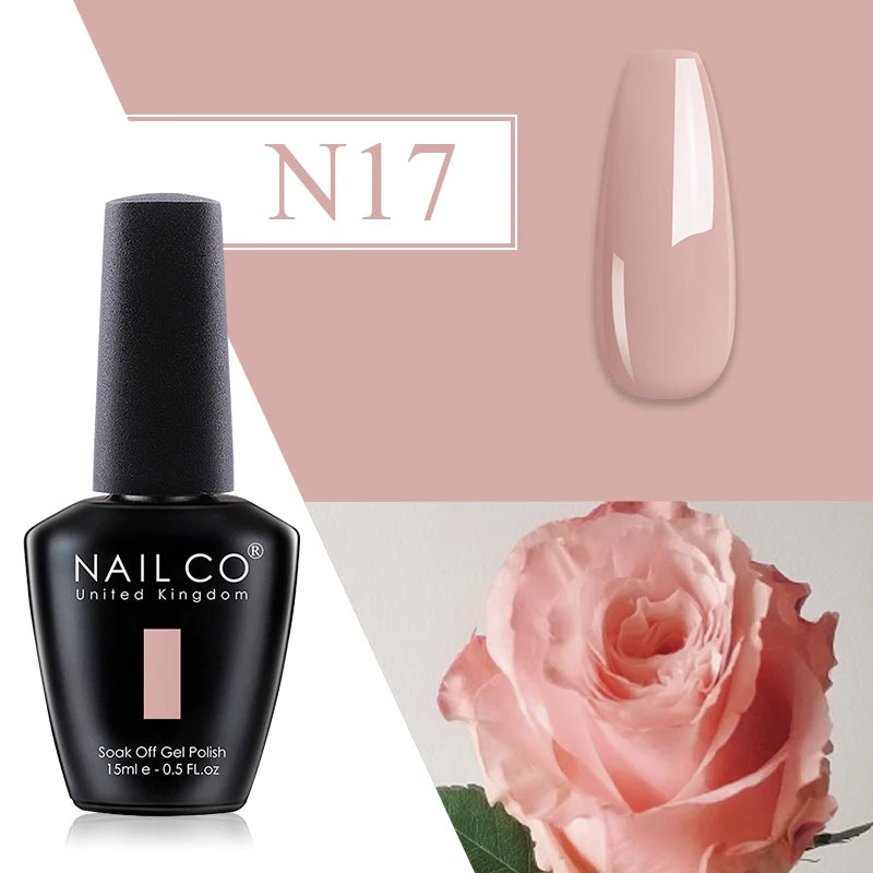 NAILCO Red Gel Nail Polish Wine Purple Semi Permanent Soak Off UV