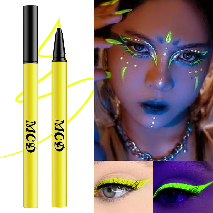 8 Colors Face Body Painting UV Light Neon Paint Art Makeup Blue Green Qme 03