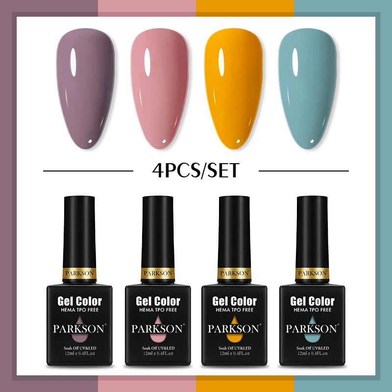 PARKSON Macaroon Series Gel Nail Polish LED UV Summer Solid Semi Qme ZH46