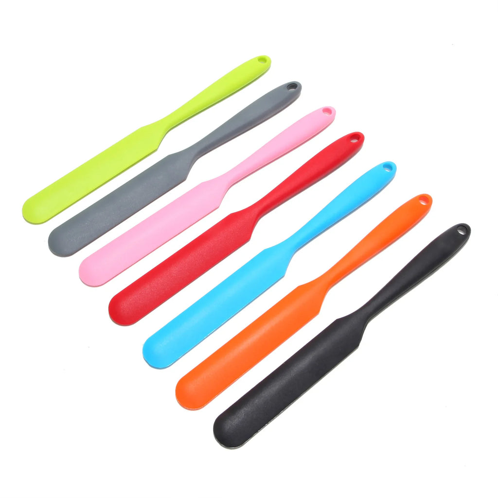 Non-Stick Silicone Cream Spatula Mini Jar Scraper Spoon Heat-Resistant Spatulas Flexible Kitchen Utensils For Baking Cooking Qme