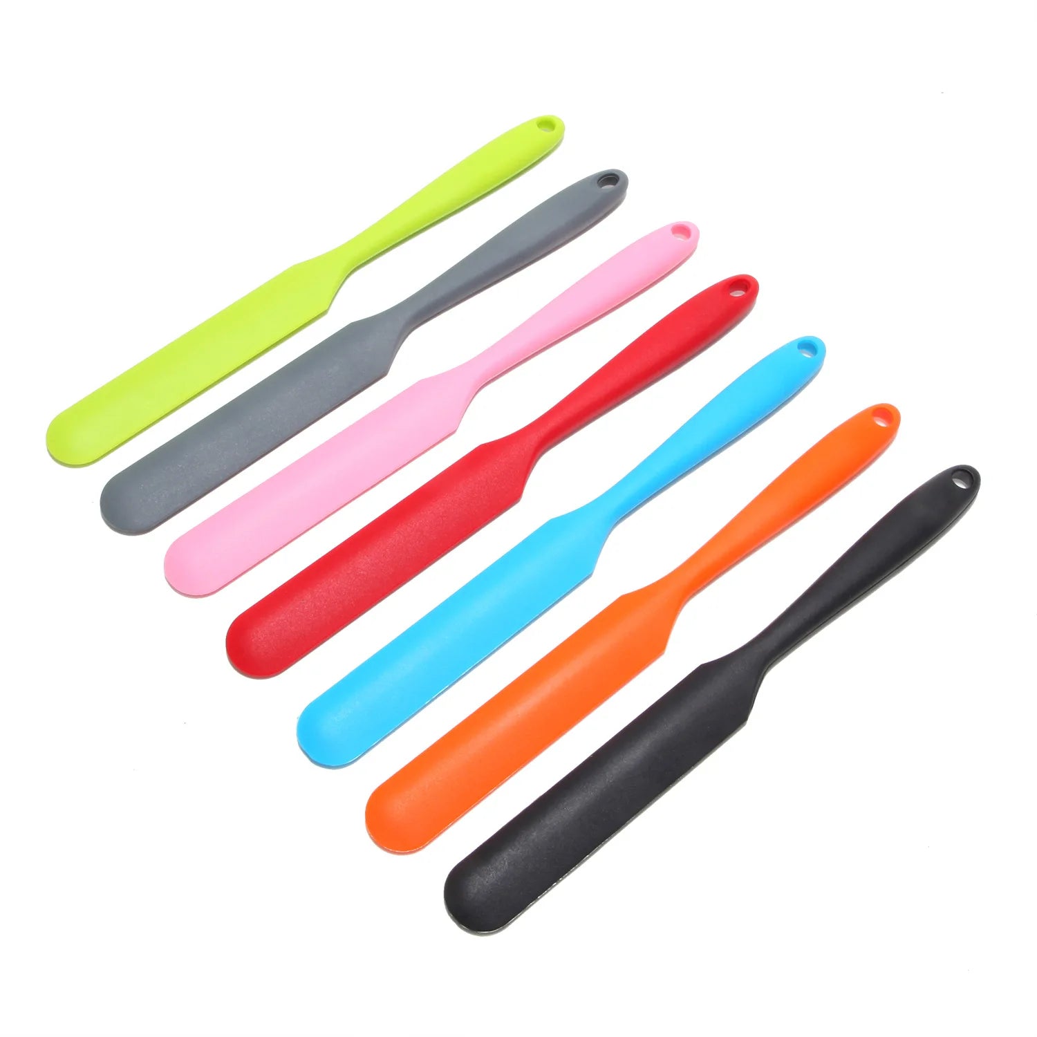 Non-Stick Silicone Cream Spatula Mini Jar Scraper Spoon Heat-Resistant Spatulas Flexible Kitchen Utensils For Baking Cooking Qme