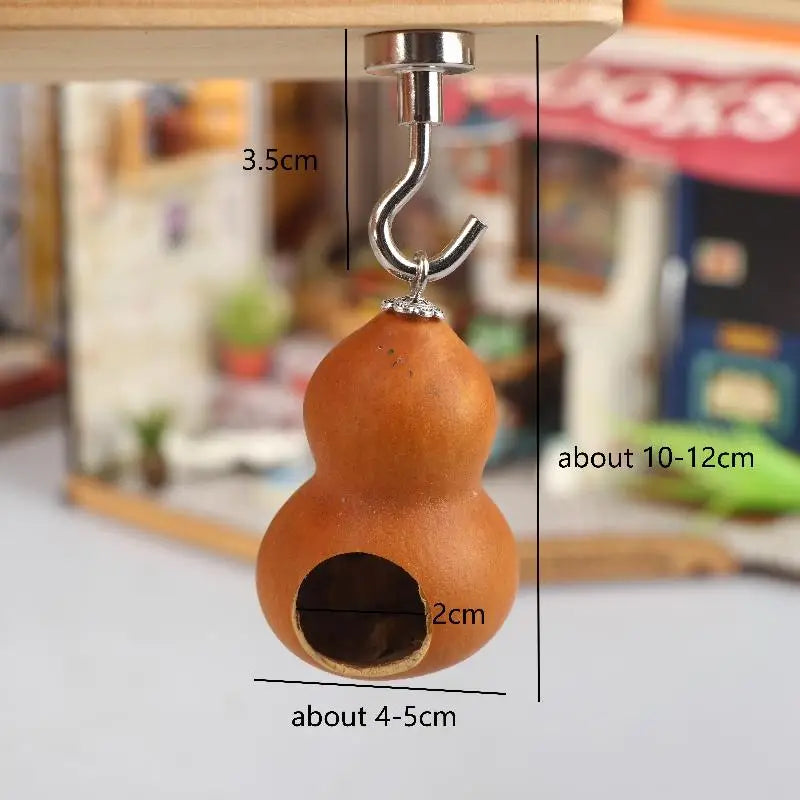 Natural Gourd Shaped Jumping Spider House Magnetic Hanging Spider Hiding Nest Small Reptile Hideout Case Accessories Qme A3