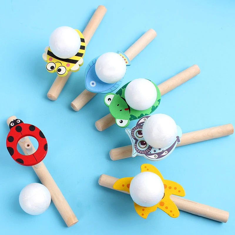 Breathing Exerciser Toys Kids Whistle Floating Blow Pipe Balls Qme