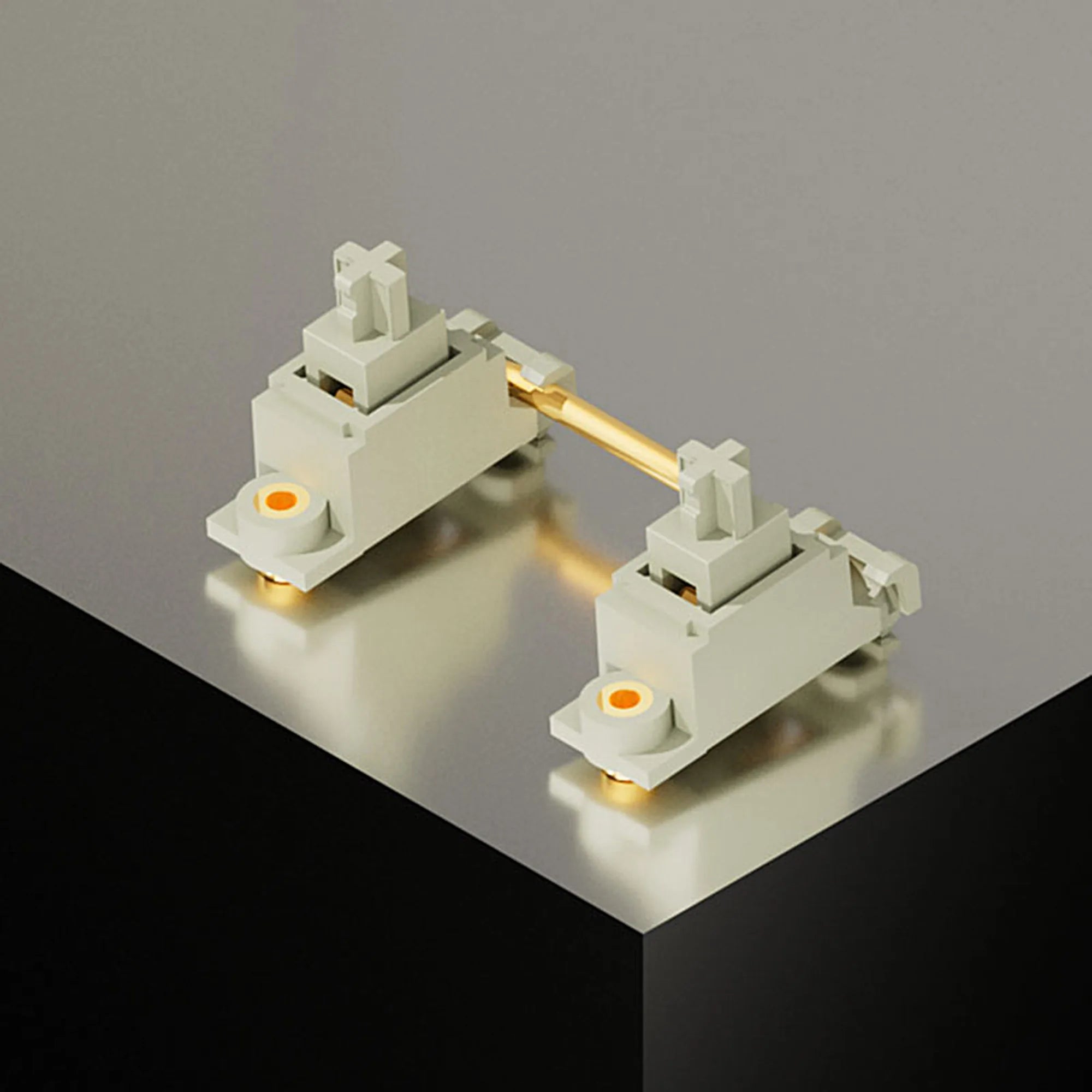 Designer Studio PCB Screw In Stabilizer for Gaming Mechanical Keyboard POM 2u 6.25u 7u Wire Protection Black White Transparent Qme White