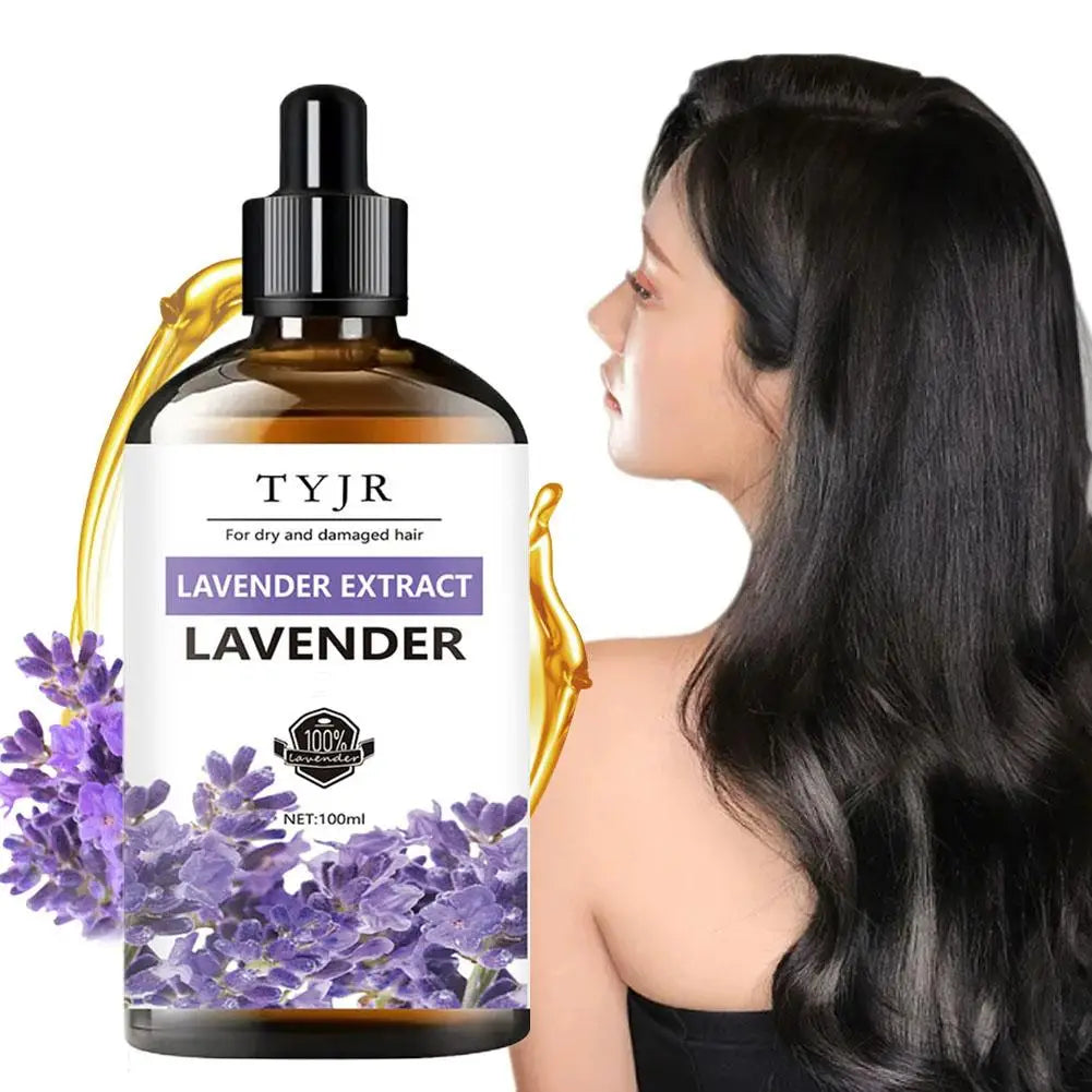 Lavender Hair Oil Hair Serum For Dry Damaged Hair, Nourishing Scalp Oil With Lavender Extract, Smooth & Shiny Hair Care Oil Qme
