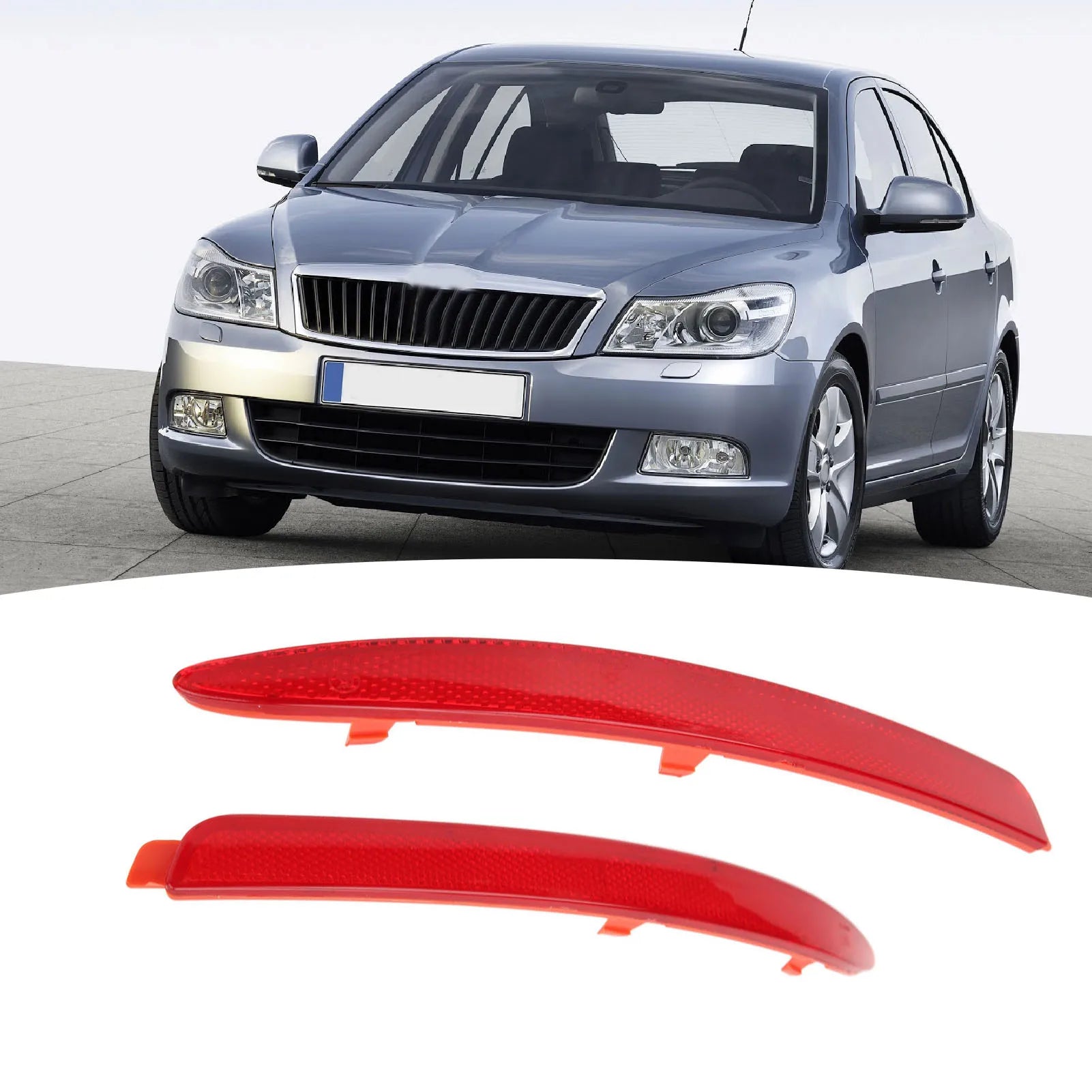 1Z0945106A Rear Bumper Reflector Left Right 1Z0945105A Replacement for 1z Facelift 2009‑2012 Bumper Reflector Qme
