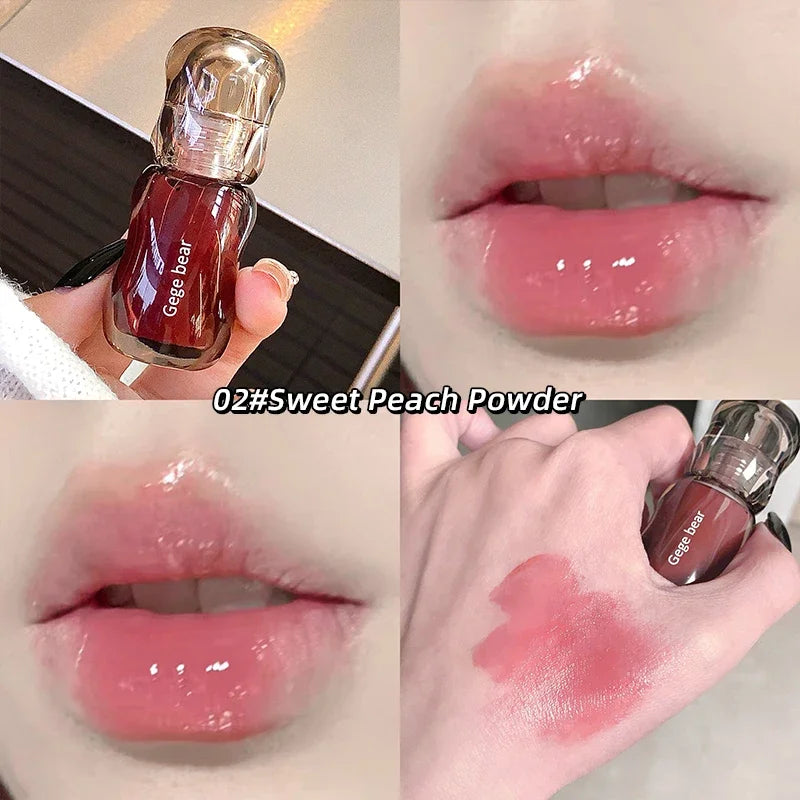 Jelly Mirror Lip Glaze Non-stick Lip Tint Lasting Cosmetic Liquid Moisturizing Water Bomb Crystal Lipstick Korean Glass Gloss Qme 02