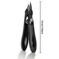 Professional Slanted Nail Clippers Sharp Stainless Steel Wide Opening Qme Black
