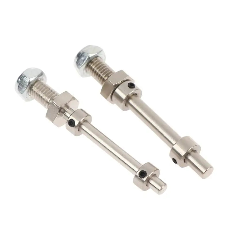 2 Pcs Wheel Axles Steel Shaft With Stop Nuts Dia 3/4/5/6MM Landing Gear Assembly M5/M6/M8 Thread Spares For RC Airplane Model Qme