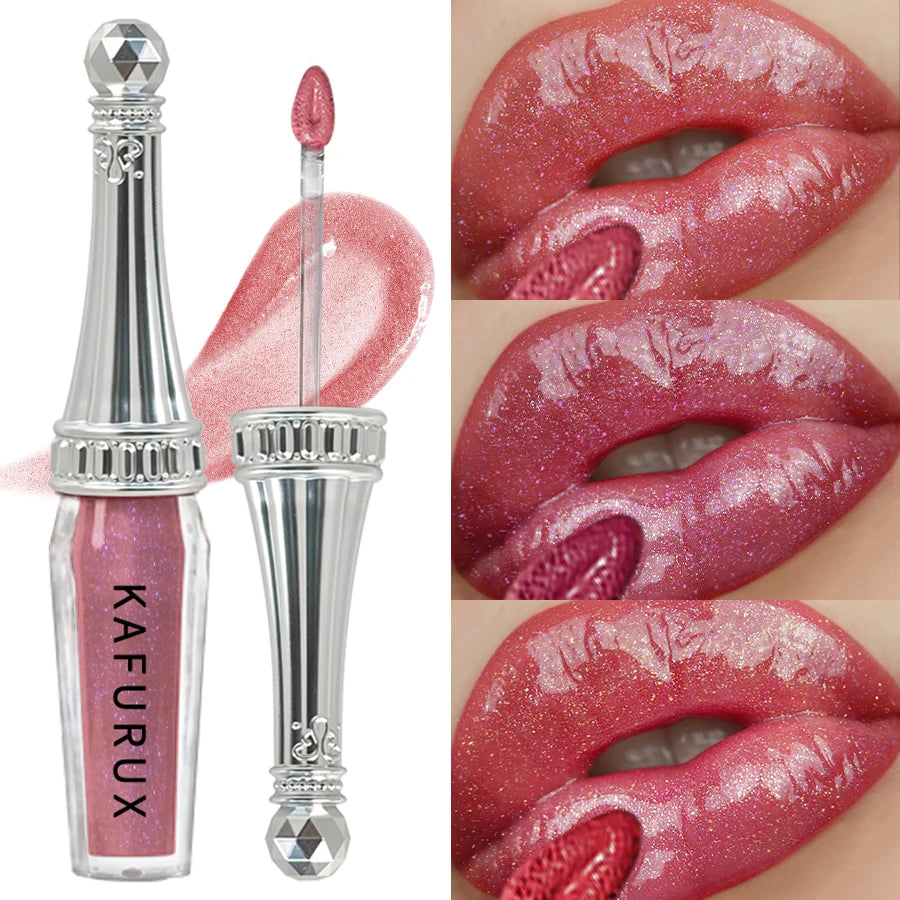 6 Colors Glitter Liquid Lipsticks Shimmer Shiny Lipgloss Pearlescent Qme