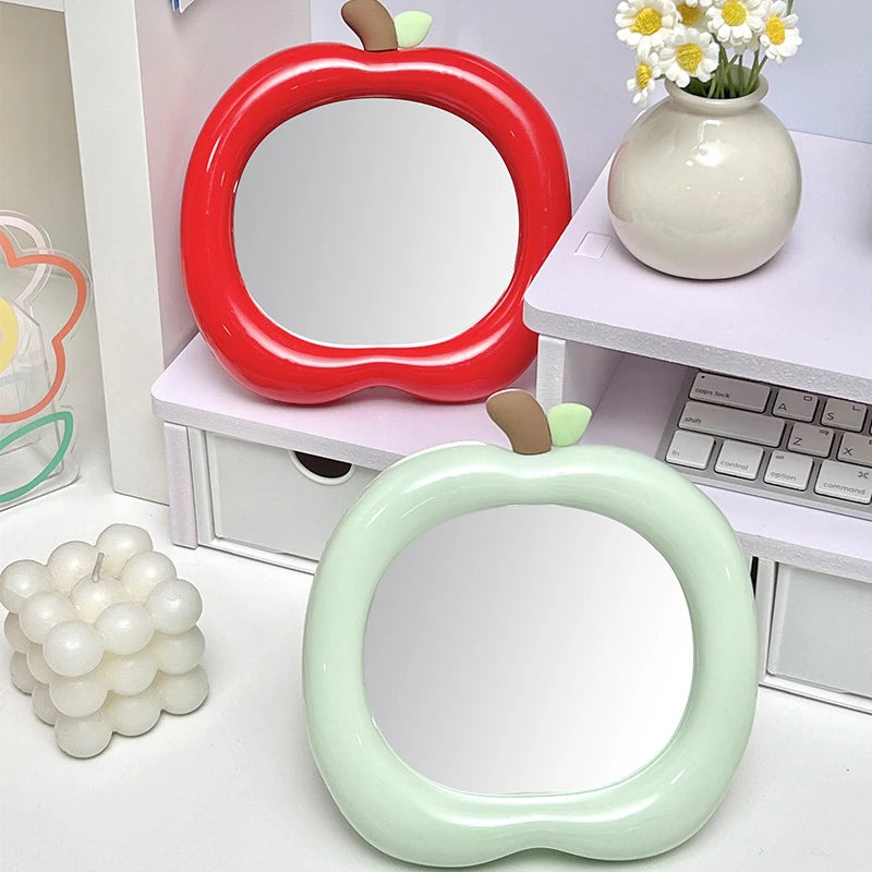 Apple-shaped Decorative Mirror Desktop Makeup Bedroom Dormitory Home Qme