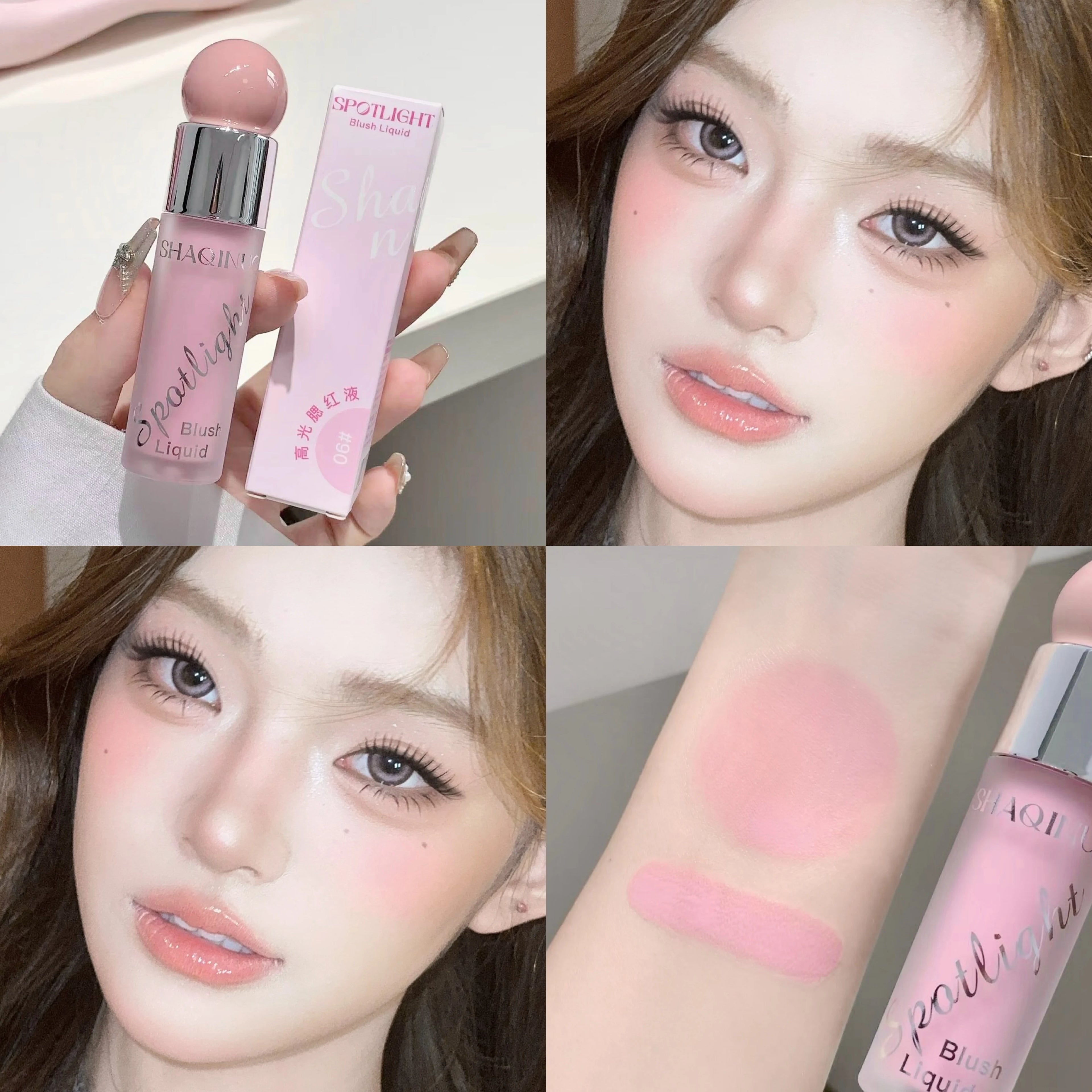 SHAQINUO Light Blush Liquid Moisturizing Mirror Vitality Whitening Qme S9095-6