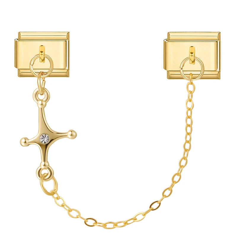 Fashion Bracelet Charms Full Zircon Shiny Gold Tassel Chain Friend