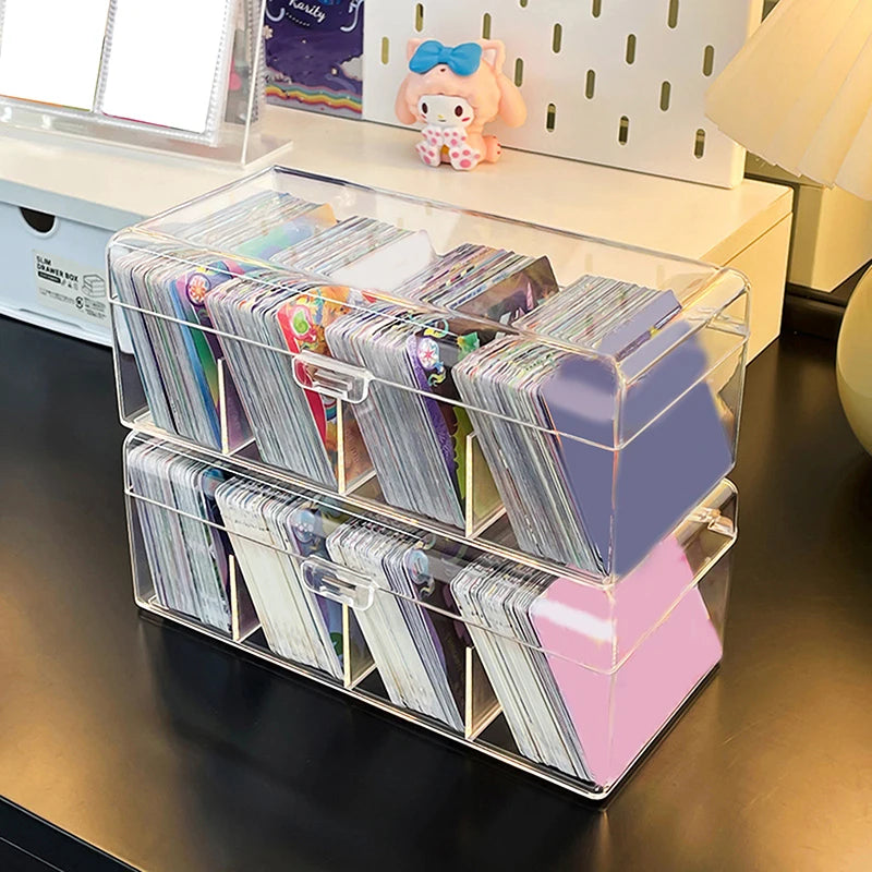 Card Case Protector Container Kpop Photocard Storage Box Transparent Qme