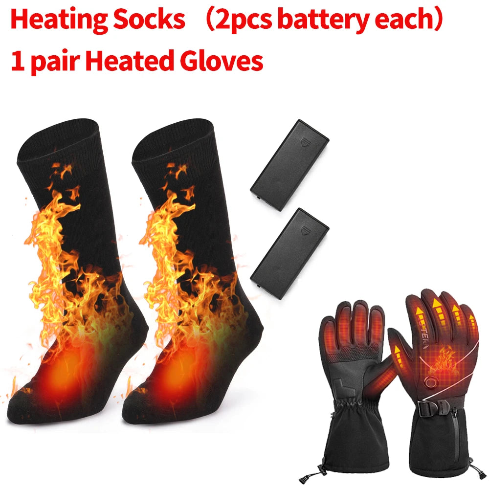 Adjustable Electric Heated Socks with Rechargeable Battery for Chronically Cold Feet Large Size USB Charging Heating Socks Qme Set 1 China Mainland