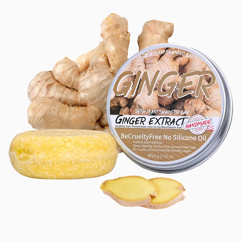 Shampoo Soap Ginger Solid Bar Clean Scalp Remove Oil Freshen Wash Qme Default Title