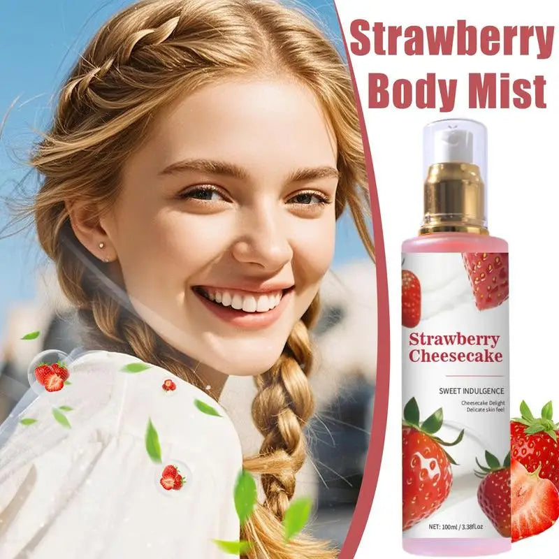 Strawberries Body Mist Long-lasting Cloth Refresher Strawberry Qme