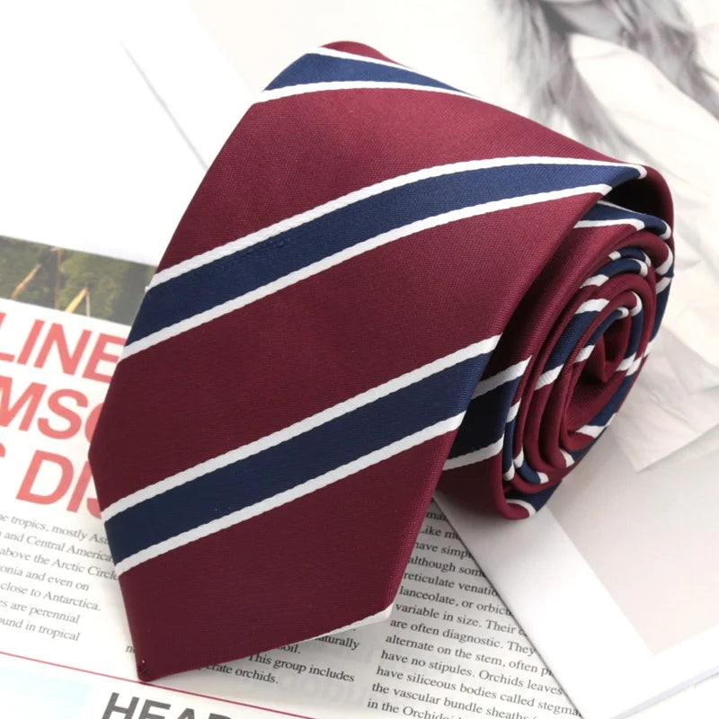 Fashion JK Striped Necktie Year Preppy Tie Graduation Campus Events Qme a