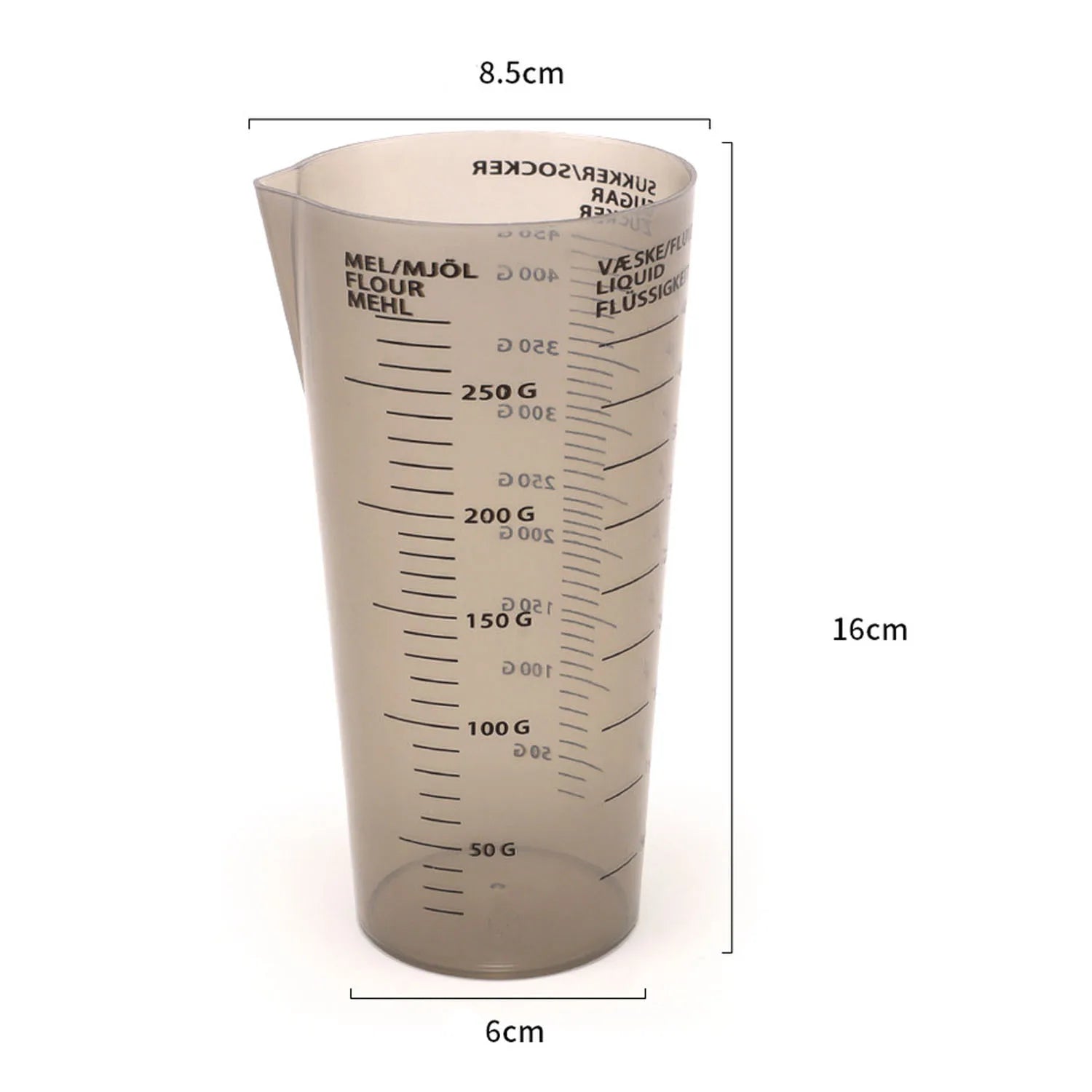 1pc Measuring Cup Food Grade PP Unbreakable Plastic Measuring Jugs Laboratory Beaker Kitchen Milk Coffe Measuring Mug Qme