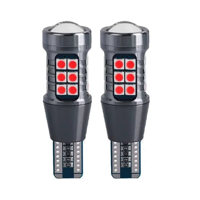 2pcs Super Bright W16W T15 921 LED Bulbs Canbus Car Light High Power 3030SMD No Error for Tail Signal Lamp Backup Reserve Lights Qme Red T15
