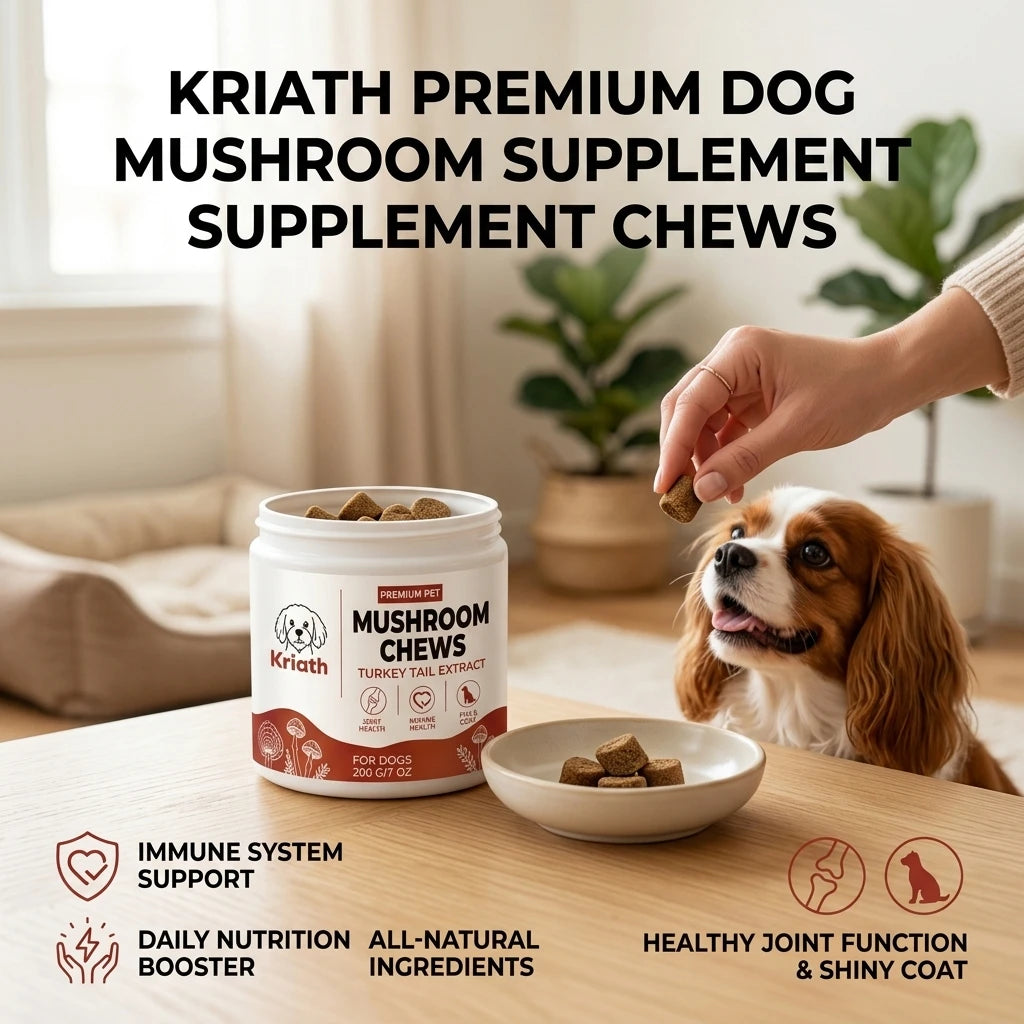 Dogs Mushroom Chews Nourishing Skin Improve Fur Luster Enhance Defense Ability Maintain Joint Flexibility Dog Dietary Supplement Qme
