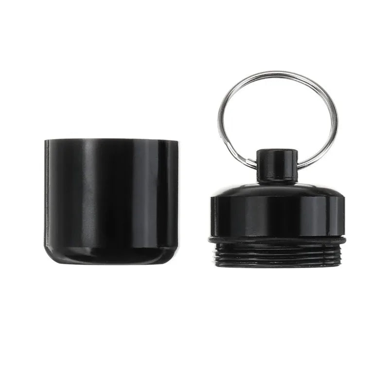 Short and chubby aluminum alloy cartridge, sealed metal aluminum can with keychain, coin storage earplugs, aluminum bottle Qme