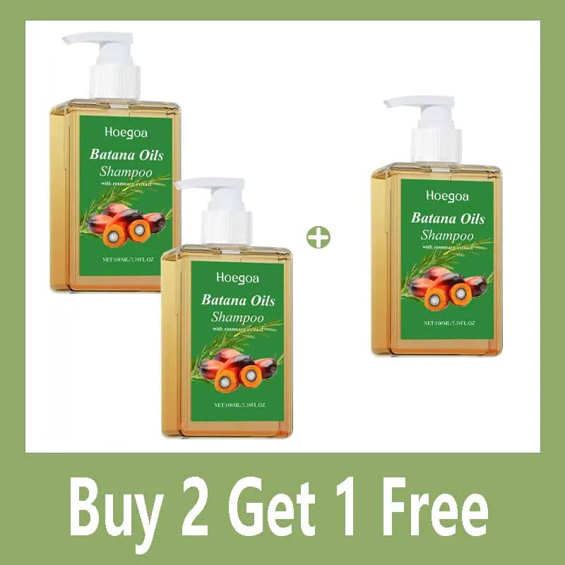 Organic Batana Oil Shampoo Soothing Scalp Intense Repair Batana Nourishing Shampoo with Rosemary Extract for All Hair Types Qme Buy 2 Get 1 Free