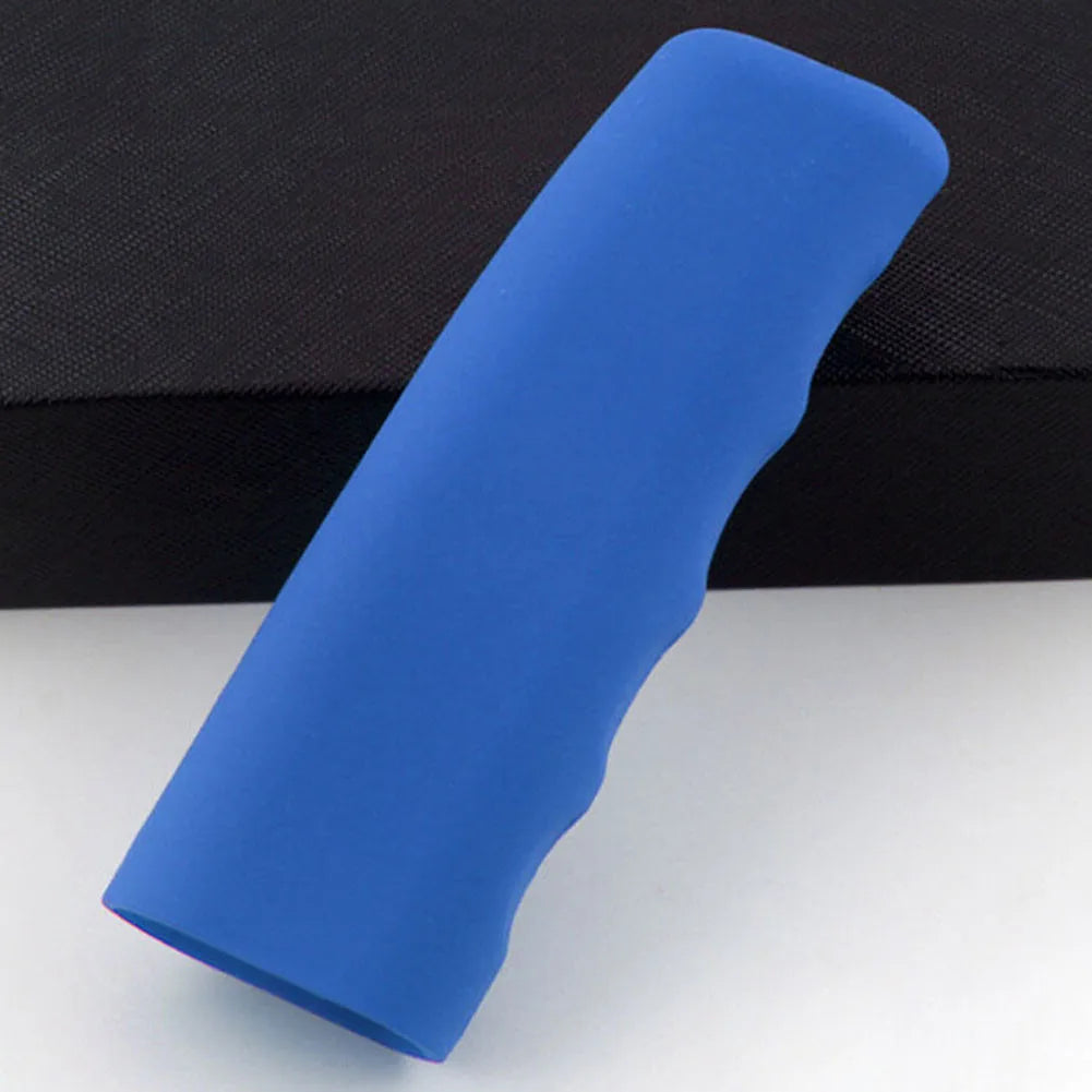Universal Car Handbrake Cover Silicone Anti-slip Durable Handbrake Sleeve Protective Case Auto Accessories Decorations Qme Blue