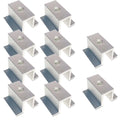 10Pcs/set Solar Middle Clamp PV Fit For Aluminum Alloy Solar Panel Frame Height 25-50mm For Most Frame Modules Accessories Qme 80mm