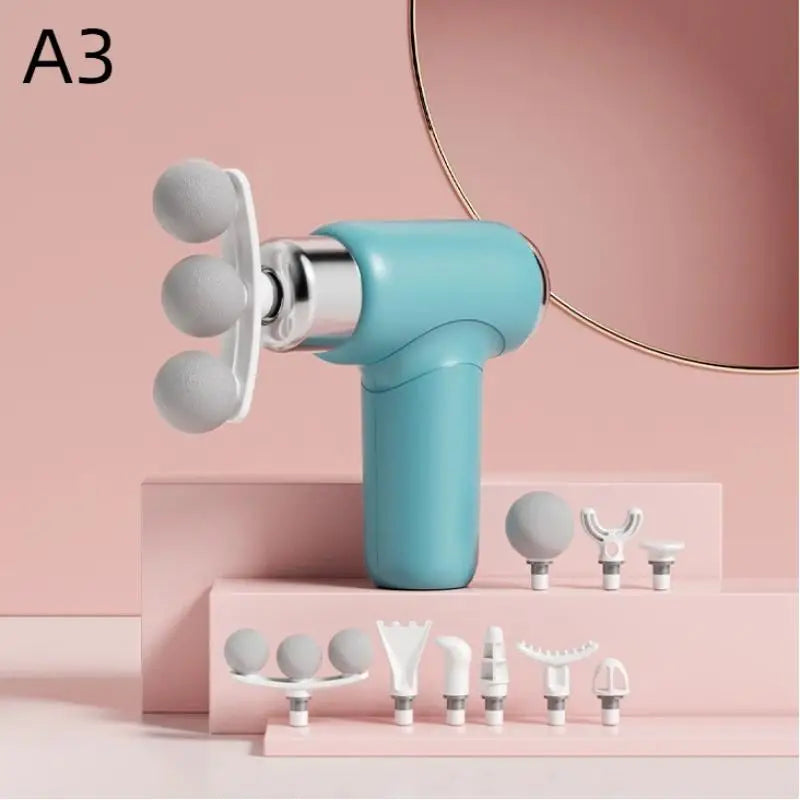 Mini Upgraded Fascia Gun Replaceable Heads Silent Muscle Relaxation Qme A3 USB Type-C