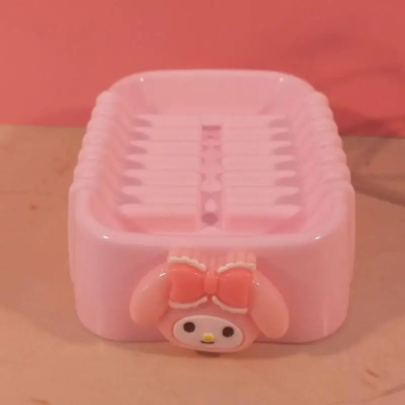 Hello Kitty Creative Cartoon-Style Cute Soap Dish Bathroom Soap Dish for Home Use Soap Dish Holder / Plastic Storage Box Qme 16