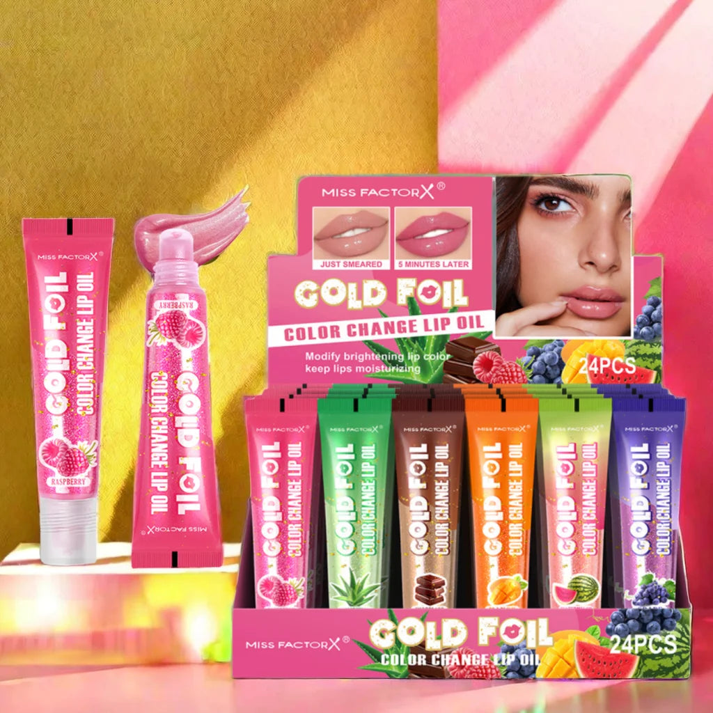 Shiny Lip Oil Gift Set 15ml×24PCS deep moisturizing non-decolorizing foil brightening and embellishing lip color gift Qme