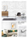 Brick Wallpaper Peel Stick Self-adhesive Wall Paper Grey Contact Pape Qme KL009385 10mx45cm