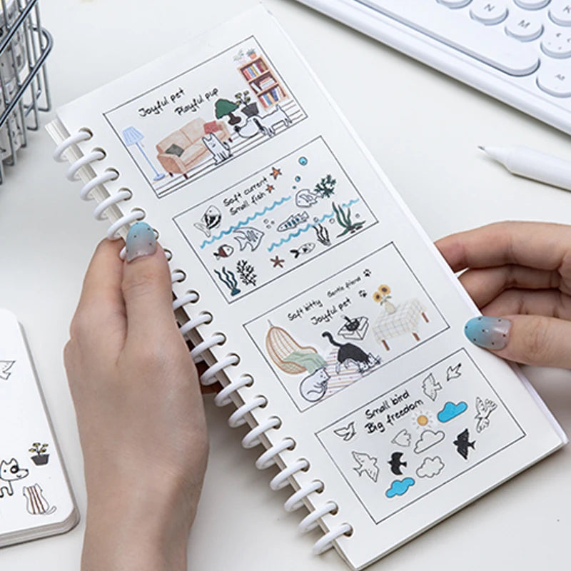 Abstract Line Sketch Pet Washi Tape, Ideal for Junk Journal Decoration, Polaroid Embellishment Qme
