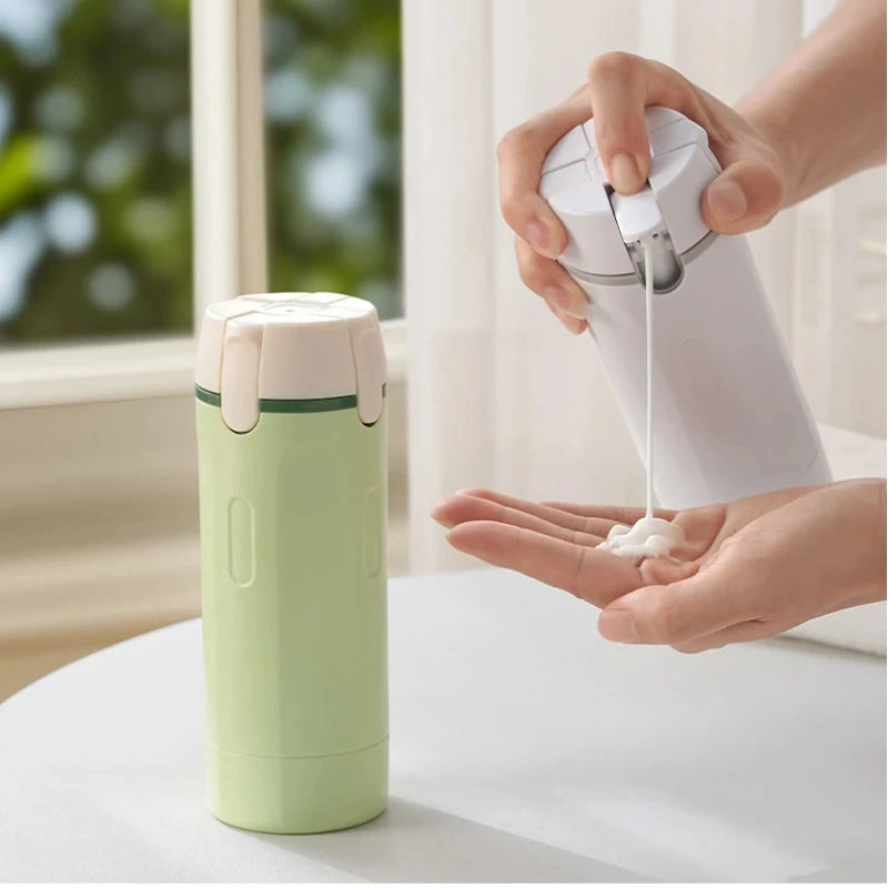 4-in-1 Shampoo Bottle Portable Cosmetics Lotion Bottle Storage Bottle Travel Separate Bottle Shampoo Bath Gel Separate Bottle Qme