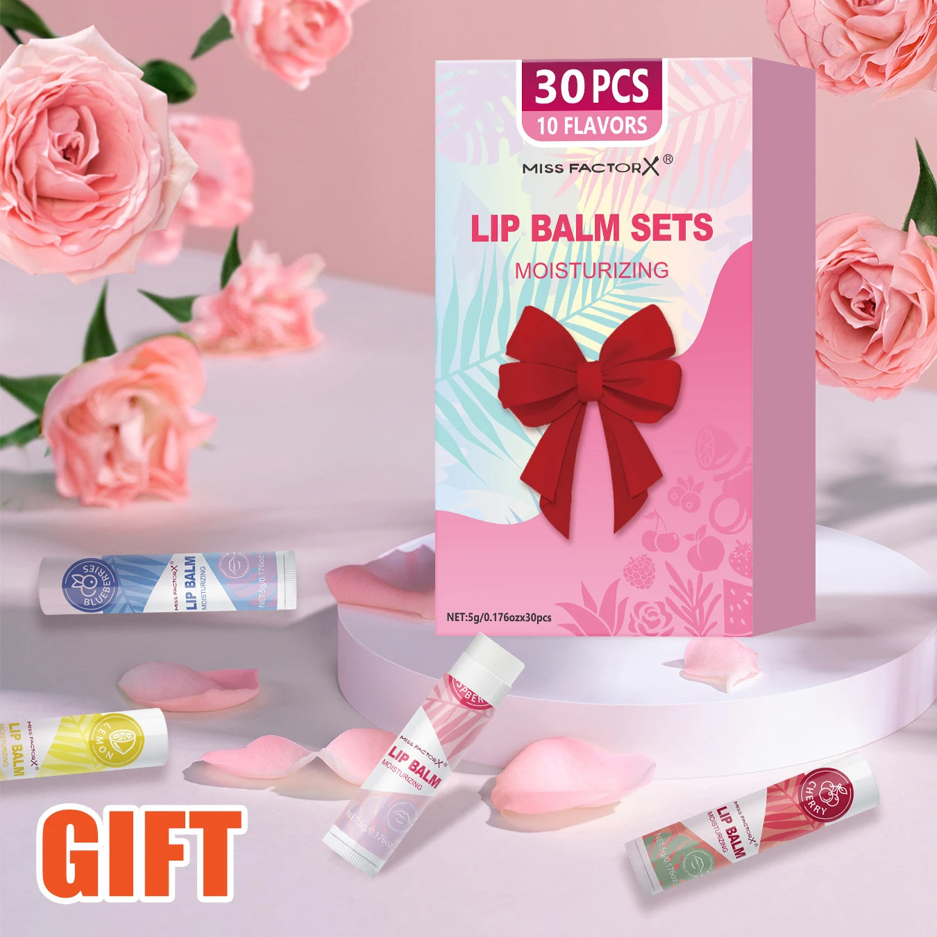 30pcs/box lipstick set, lip moisturizing, moisturizing, smooth, delicate, soft, shiny lips exclusive for women, the best choice Qme