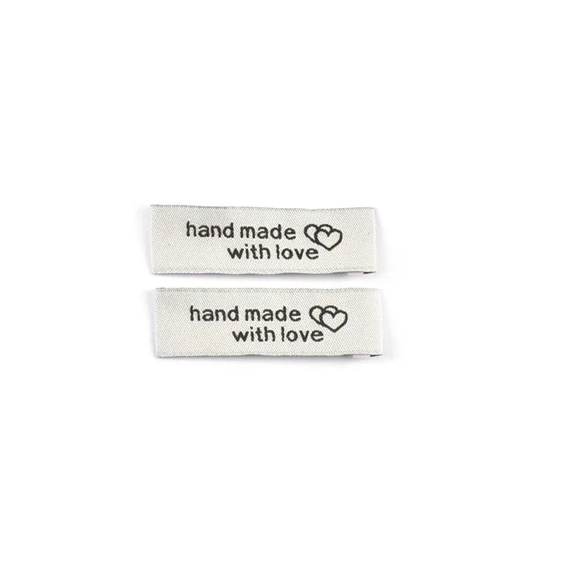 50pcs 5x1.6cm Multicolor Rectangle Embroidered Labels Sew On Clothes Bags Accessories DIY Materials Handmade Garment Tags c3462 Qme 1