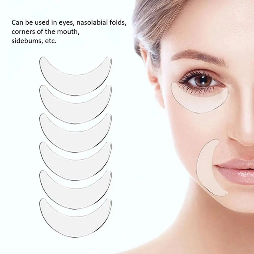 Silicone Face Pad Patch Wrinkle Removal Forehead Eye Neck Reusable Qme