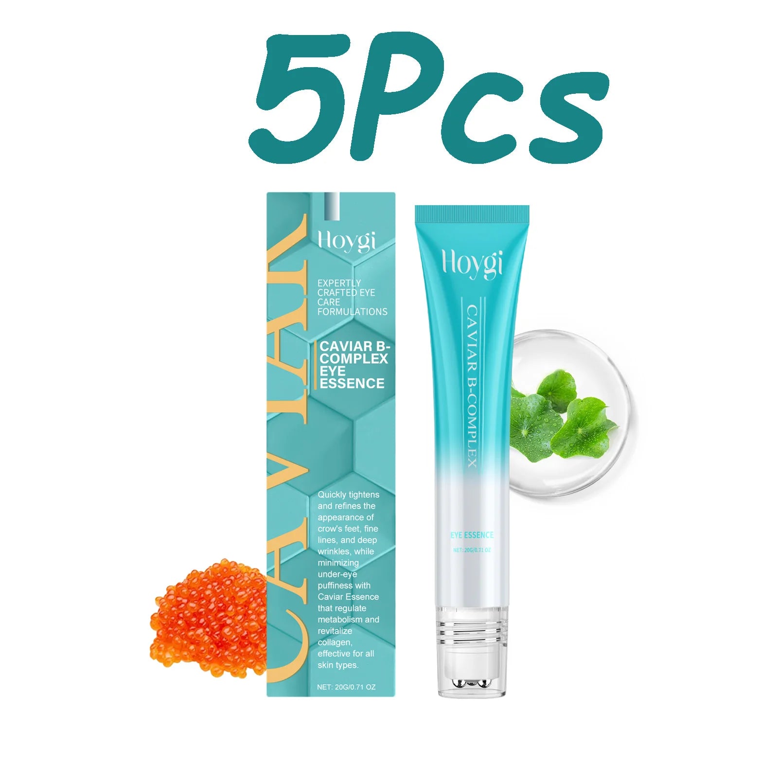 Caviar B-Complex Eye Essence Remove Dark Clrcles Anti Puffiness Smoothing Fine Lines Moisturize Skin Around the Eye Serum Qme 5 x 20ml Boxed