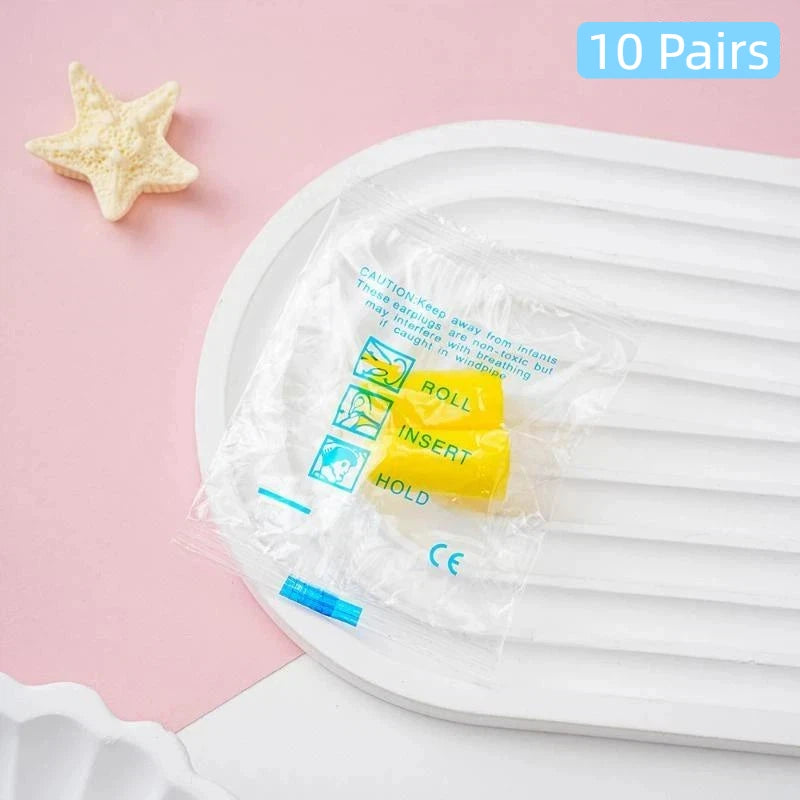 Soft Foam Earplugs 38dB Noise Cancelling 10 Pairs Multicolor Qme A13