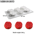 Rose Shape Silicone Cake Mold Mousse Pastry Valentine's Day Party Qme A4