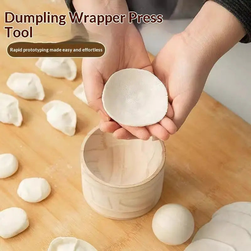 Wood Dumpling Skin Maker Pastry Tool Round Shape Wrapper Making Mold Qme
