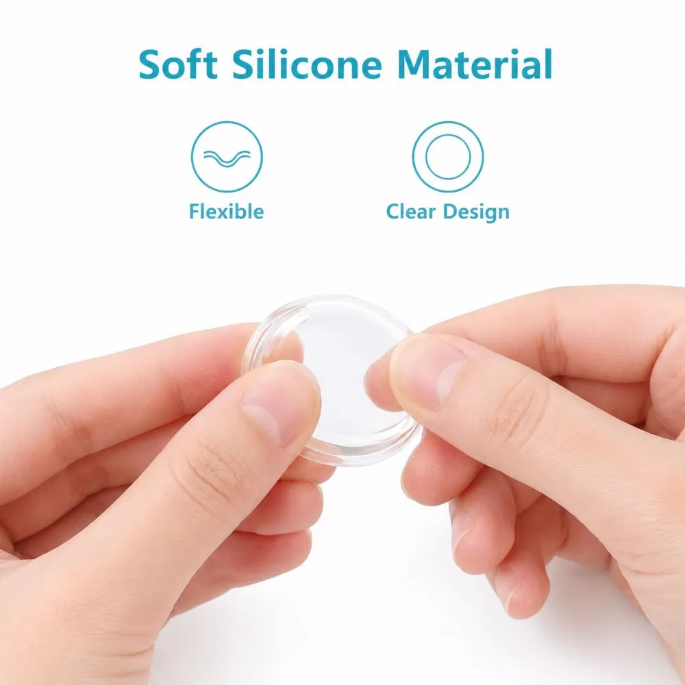 Clear Silicone Door Stopper Pads Self Adhesive Wall Protector Round Bumper Cushion Pads Transparent Door Handle Guard Home Decor Qme