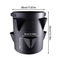 Strawberry Pots And Planters Strawberry Garden Planting Pots With 6 Side Grow Pockets Breathable 7 Gallon Portable For Courtyard Qme Black