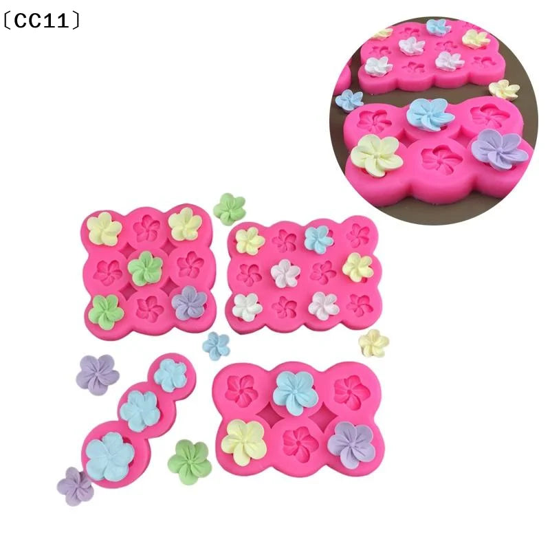 3 6 9 12Grids 3D Flower Silicone Mold DIY Cake Decorations Mousse Qme