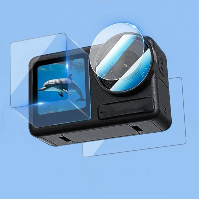 9H Hardness Glass Osmo Action 6 Screen Lens Protector Clear Ultra-HD Qme