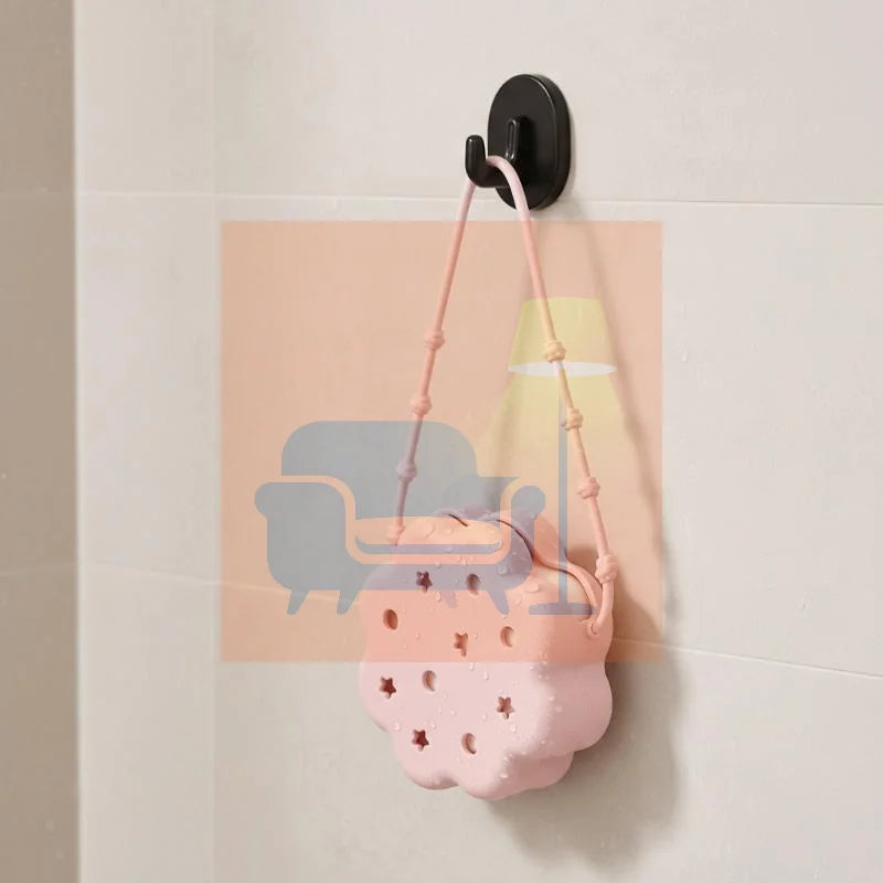 Silicone Soap Bag Hanging Aroma Beads Storage Box Hollow Water Draining Fragrance Holder For Bathroom Closet Car Home Use Qme